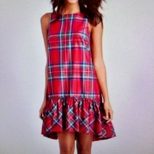 Vineyard Vines Jolly tartan plaid ruffle dress